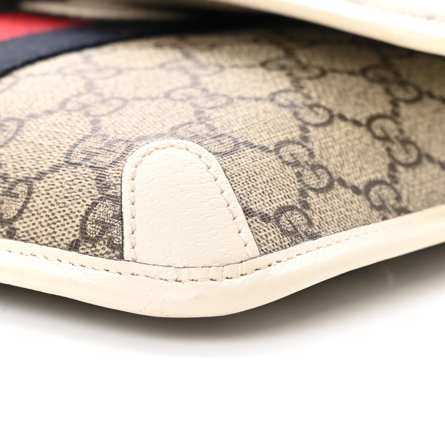 GG Supreme Monogram Web Small Ophidia Belt Bag 90 36 Brown White
