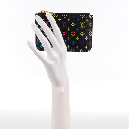Louis Vuitton Monogram Multicolor Key Pouch Black Grenade 2 of 7