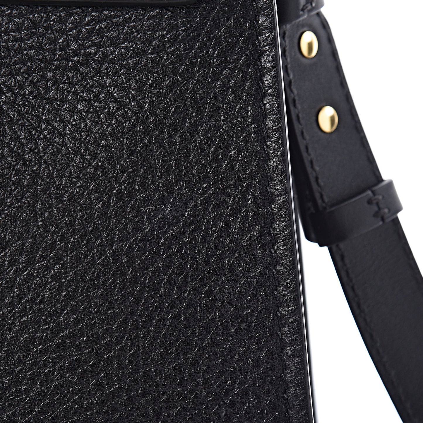 Grained Calfskin Medium Aby Day Shoulder Bag Black