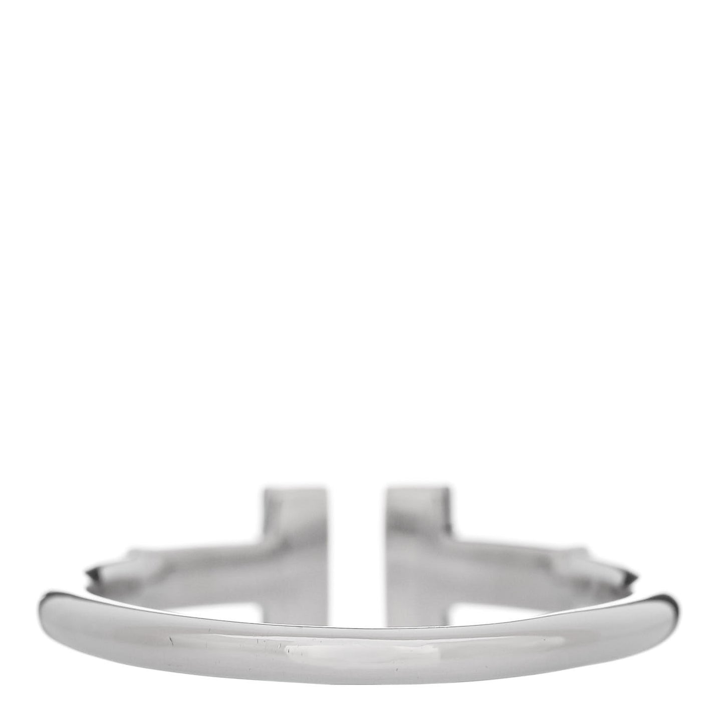 18K White Gold Diamond T Wire Ring 54 6.75
