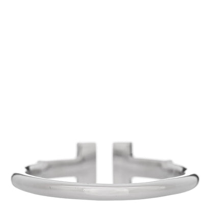 Tiffany 18K White Gold Diamond T Wire Ring 54 6.75 3 of 6