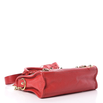 Balenciaga Chevre Gold Metallic Edge Hardware Mini City Rouge Grenade 4 of 20