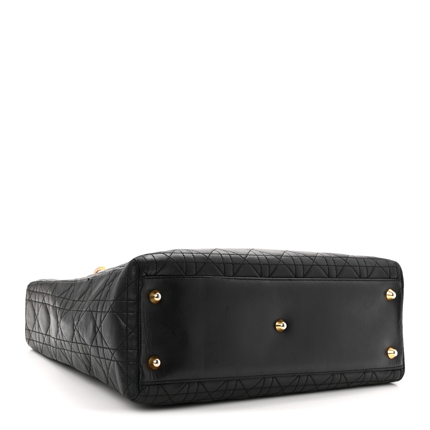 Christian Dior ブラックパーティーバッグ Christian Dior Lambskin Cannage Large Lady Dior Black 1863554