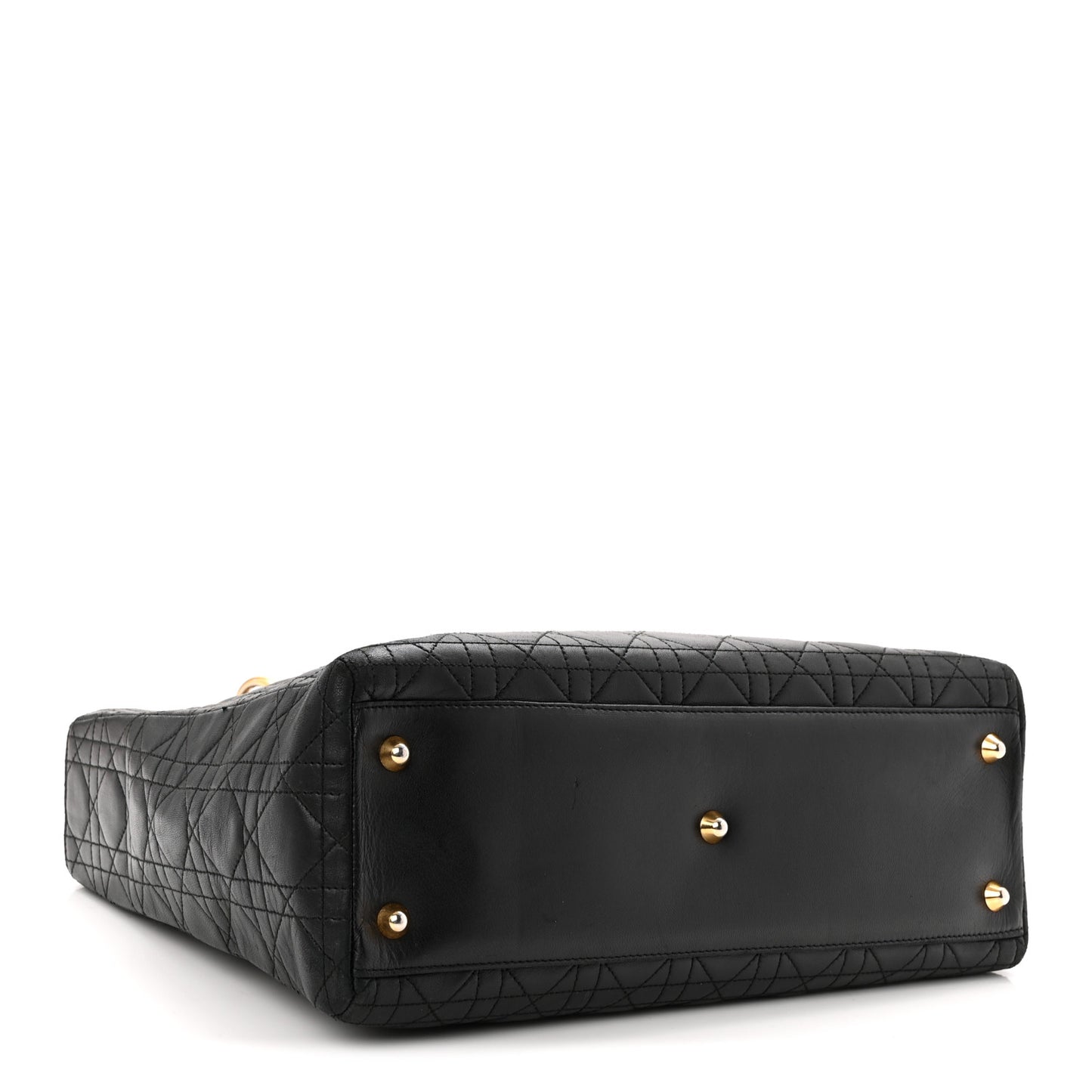 Lambskin Cannage Large Lady Dior Black