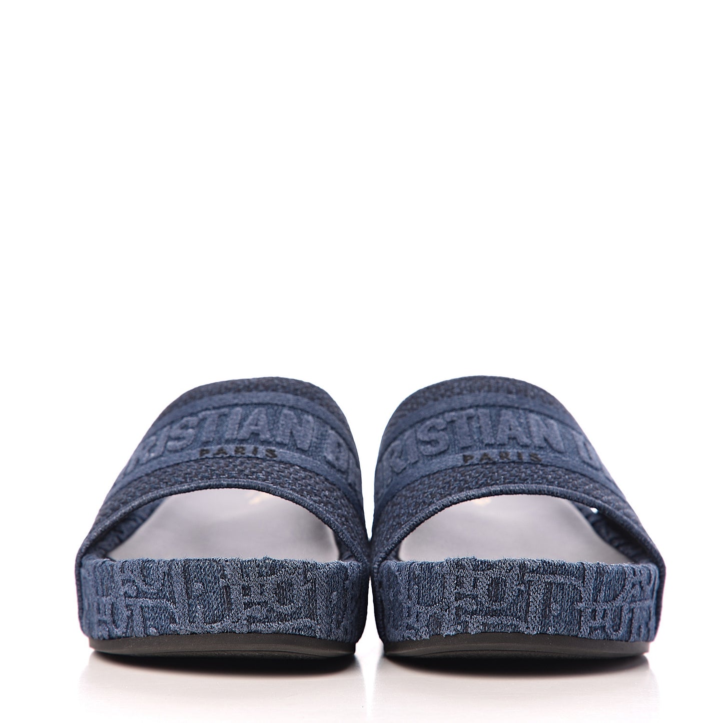 Oblique Denim D-Way Platform Sandal 39 Blue