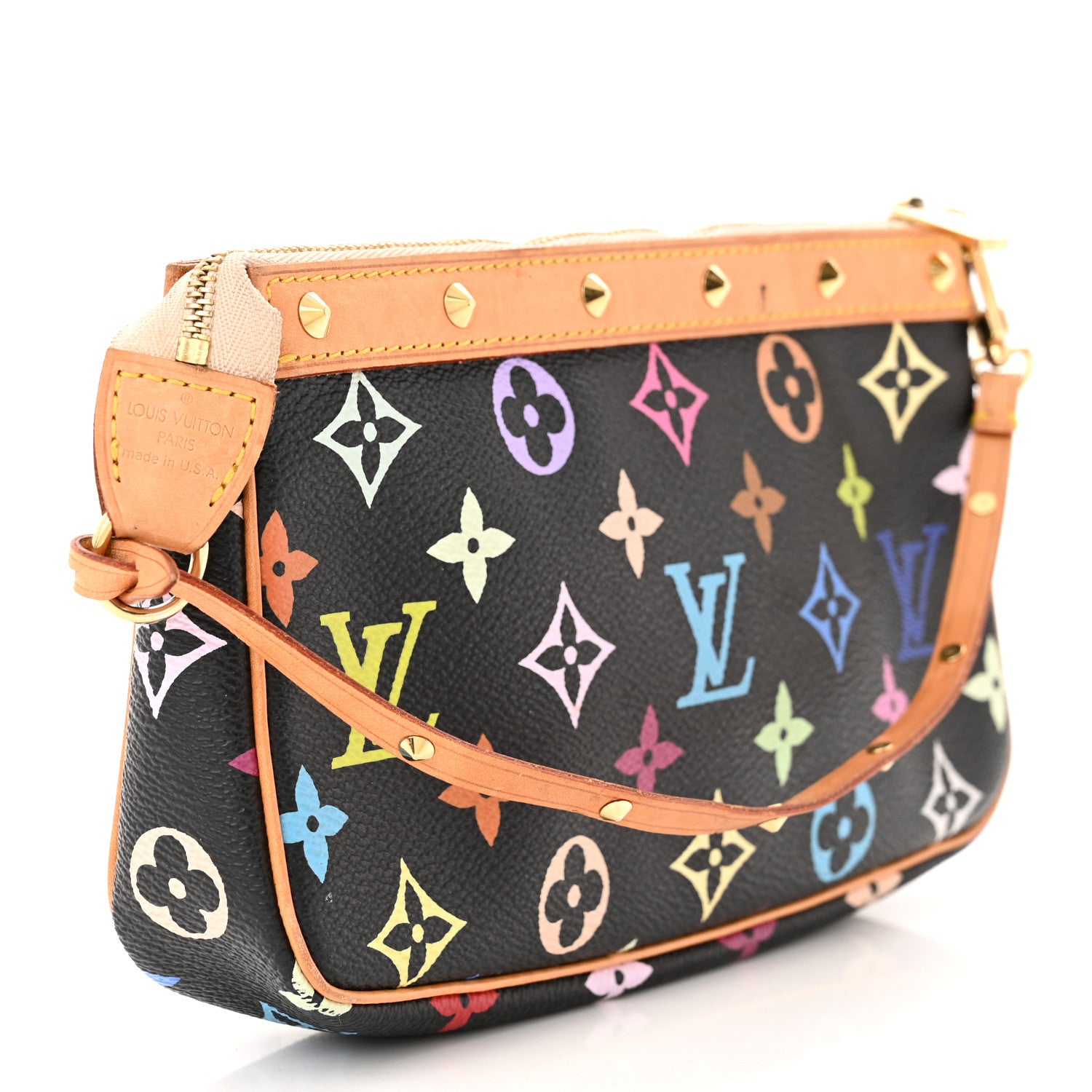 Louis Vuitton Monogram Multicolor Pochette Accessories Black 3 of 13