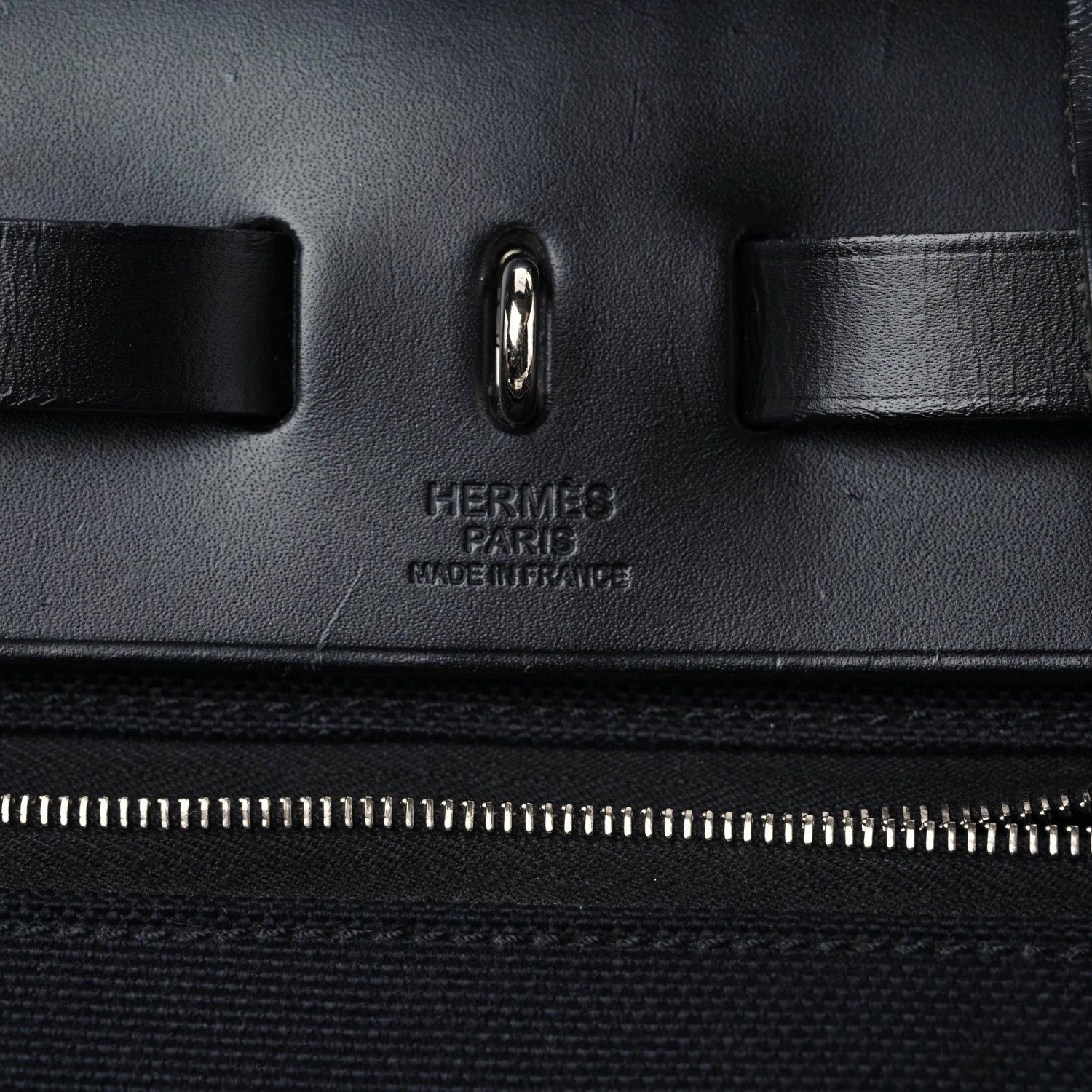Hermes Military Toile Vache Hunter Herbag Zip PM 31 Black 9 of 12