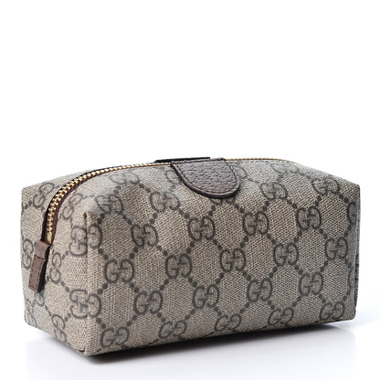 Gucci Soft GG Supreme Monogram Calfskin Small Ophidia Cosmetic Case Beige Ebony New Acero 2 of 9