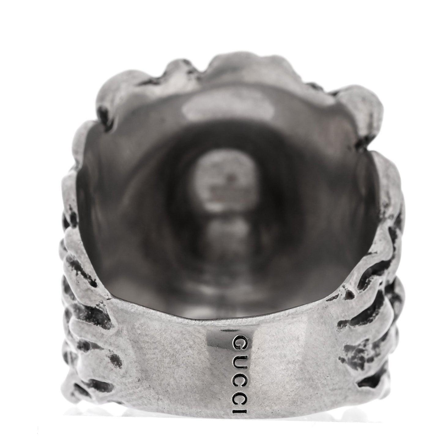 Palladium Lion Head Ring 65 11 Aged Silver