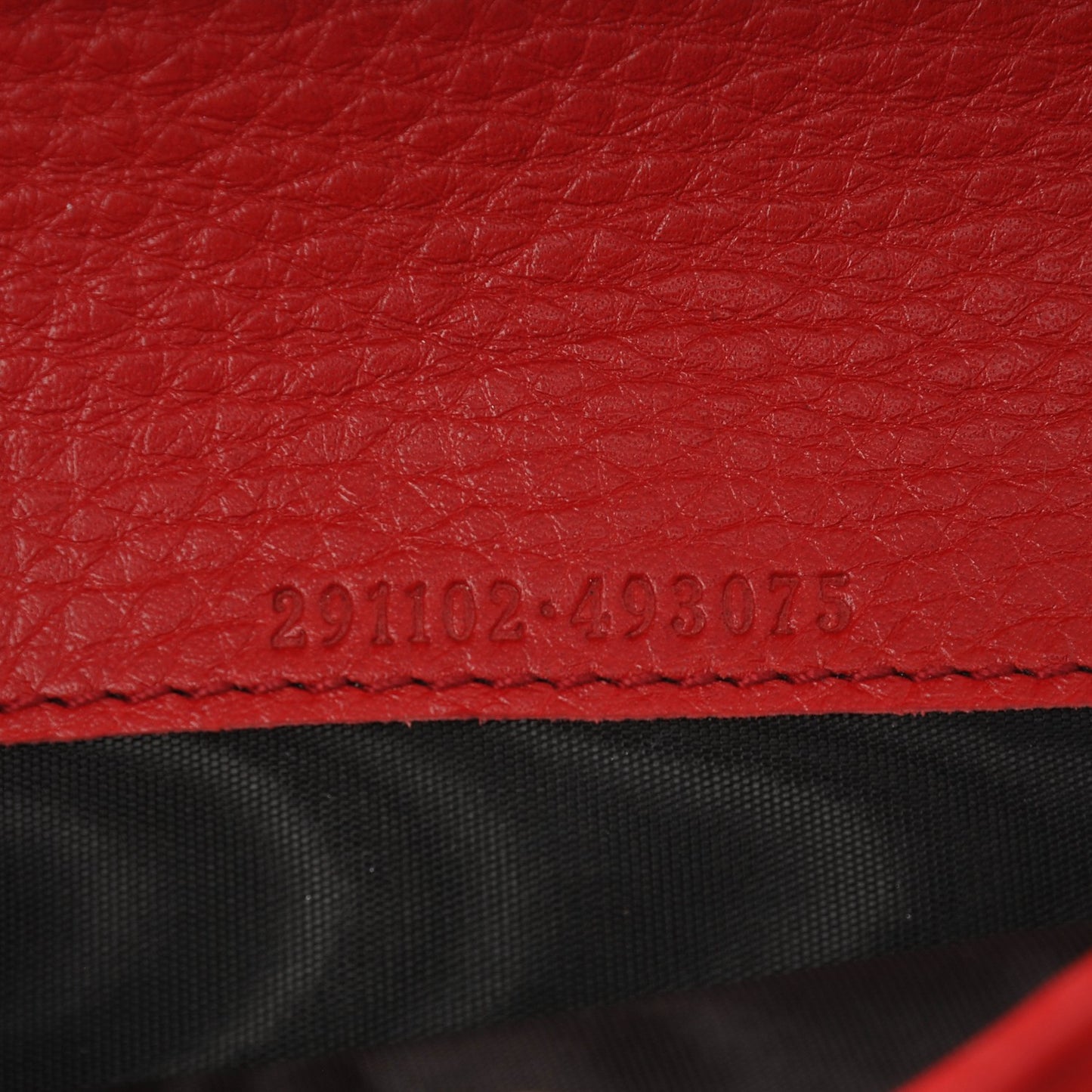 Pebbled Calfskin Soho Zip Around Wallet Red