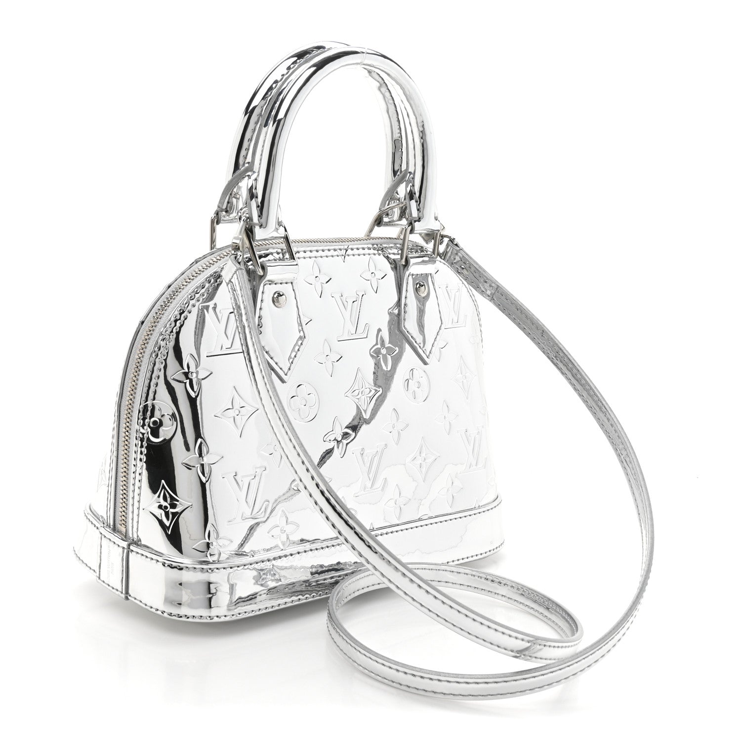 Louis Vuitton Monogram Miroir Alma BB Silver 3 of 9