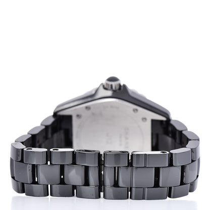 Chanel Stainless Steel Ceramic Emerald 38mm J12 Automatic Watch Black 4 of 5