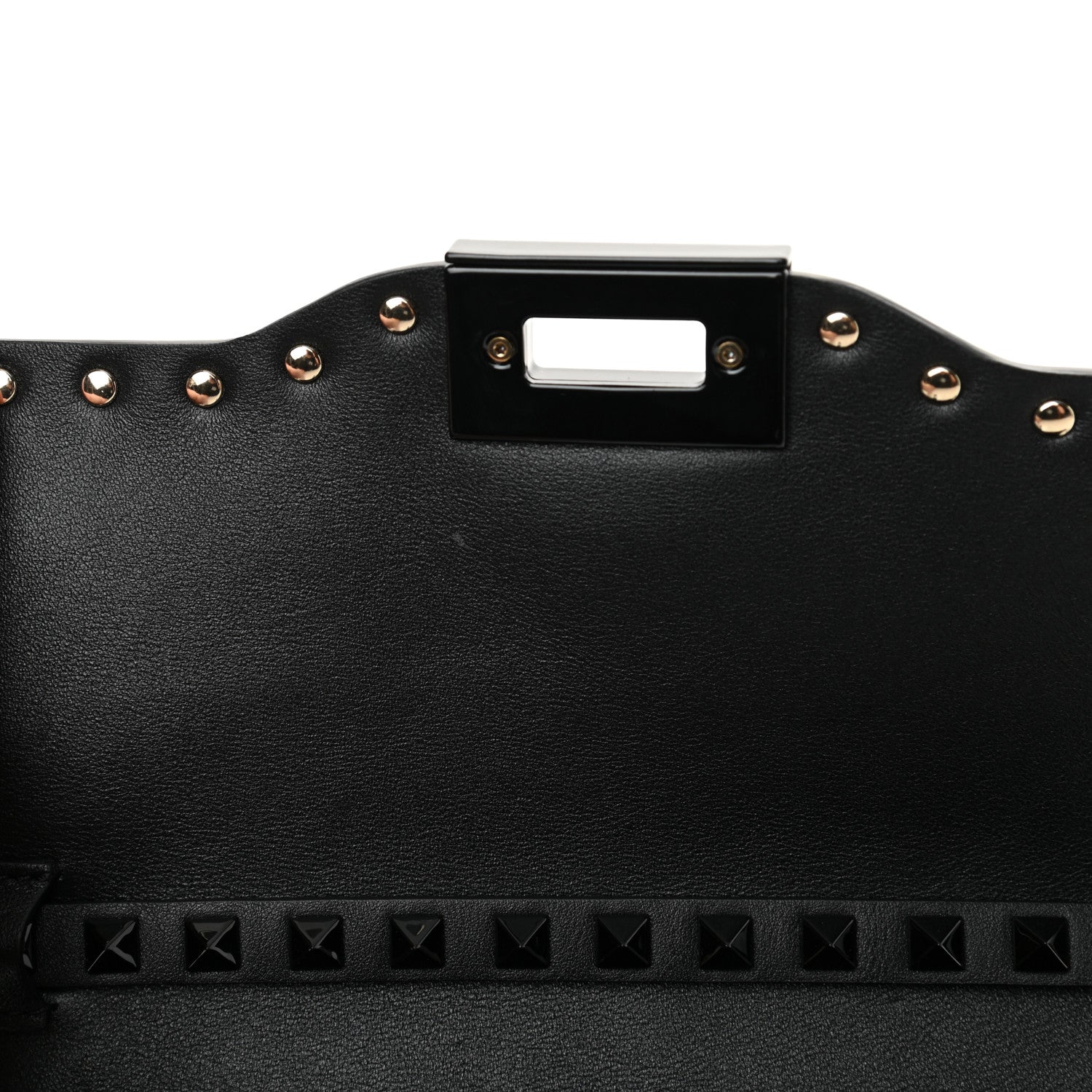 Valentino Garavani Vitello Monochrome Medium Rockstud Flip Lock Crossbody Bag Black 12 of 14