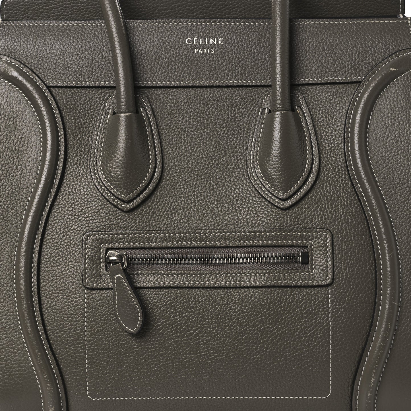Drummed Calfskin Micro Luggage Souris