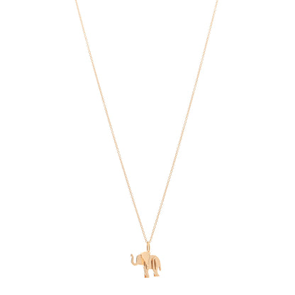 Tiffany 18K Rose Gold Mini Save The Wild Elephant Pendant Necklace 1 of 5