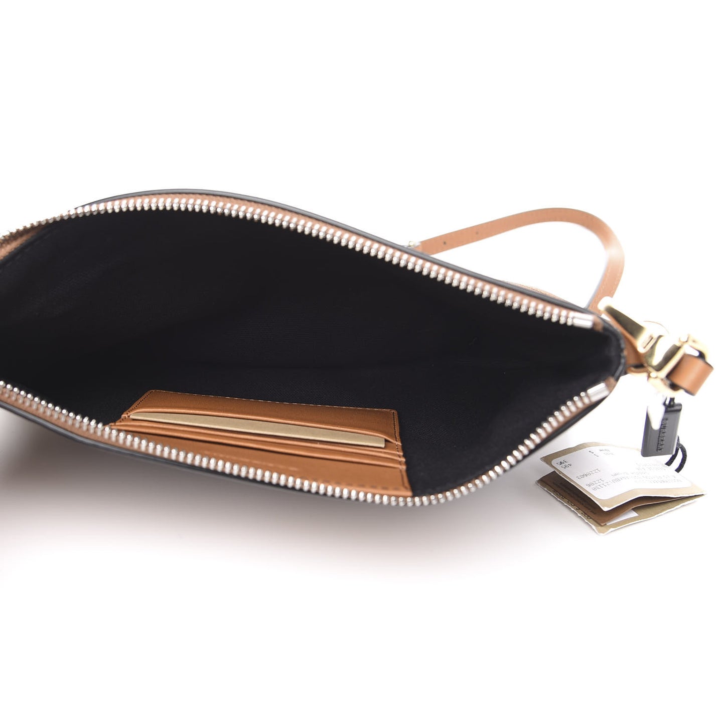 Mega Check Peyton Crossbody Clutch Bag Saddle Brown