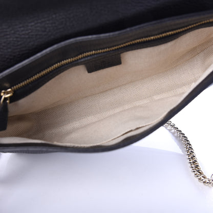 Gucci Pebbled Calfskin Medium Soho Flap Crossbody Black 4 of 9