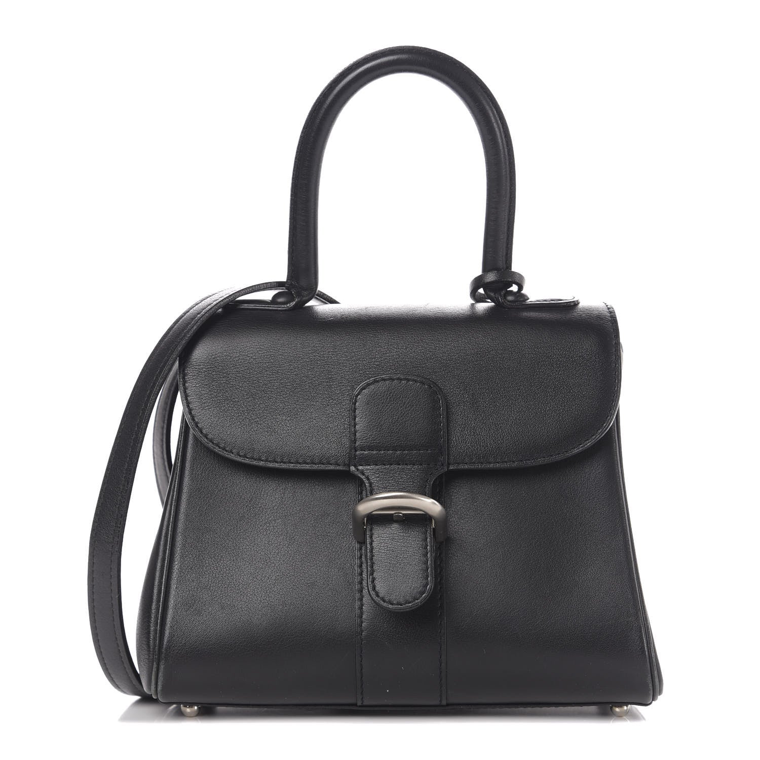 Delvaux Calfskin Mini Brillant Satchel Black 1 of 13