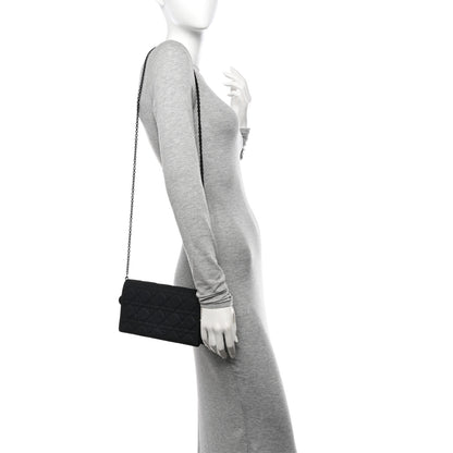 Christian Dior Ultra Matte Calfskin Cannage Lady Dior Clutch Black 2 of 13