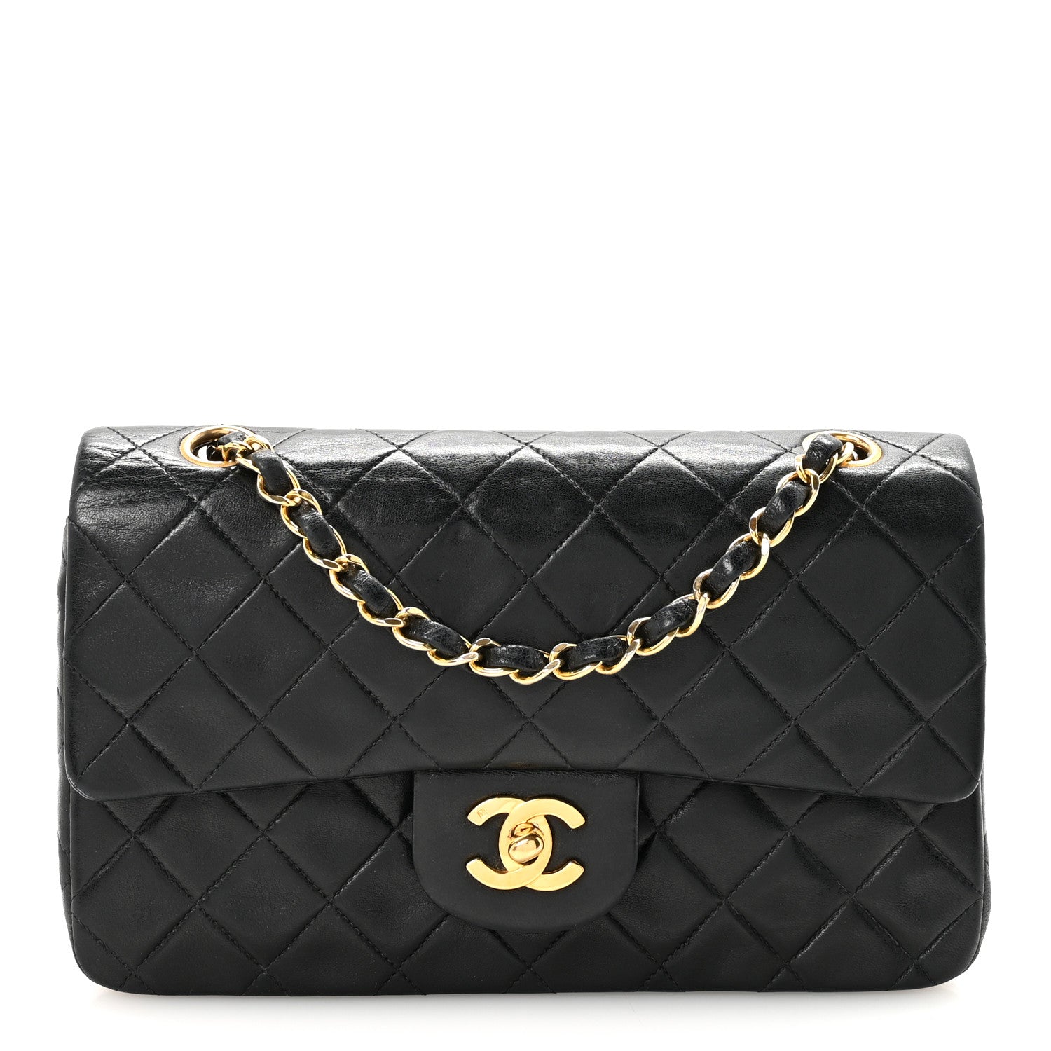 Chanel Lambskin Quilted Small Double Flap Black 1 of 11