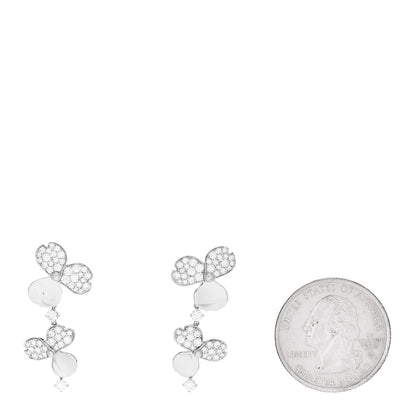 Tiffany Platinum Diamond Paper Flowers Cluster Drop Earrings 2 of 5