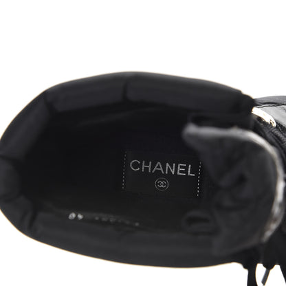 Chanel Nylon Calfskin Womens Coco Neige Short Boots 40 Black 7 of 11