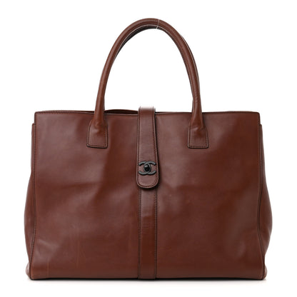 Chanel Calfskin CC Tote Brown 1 of 12