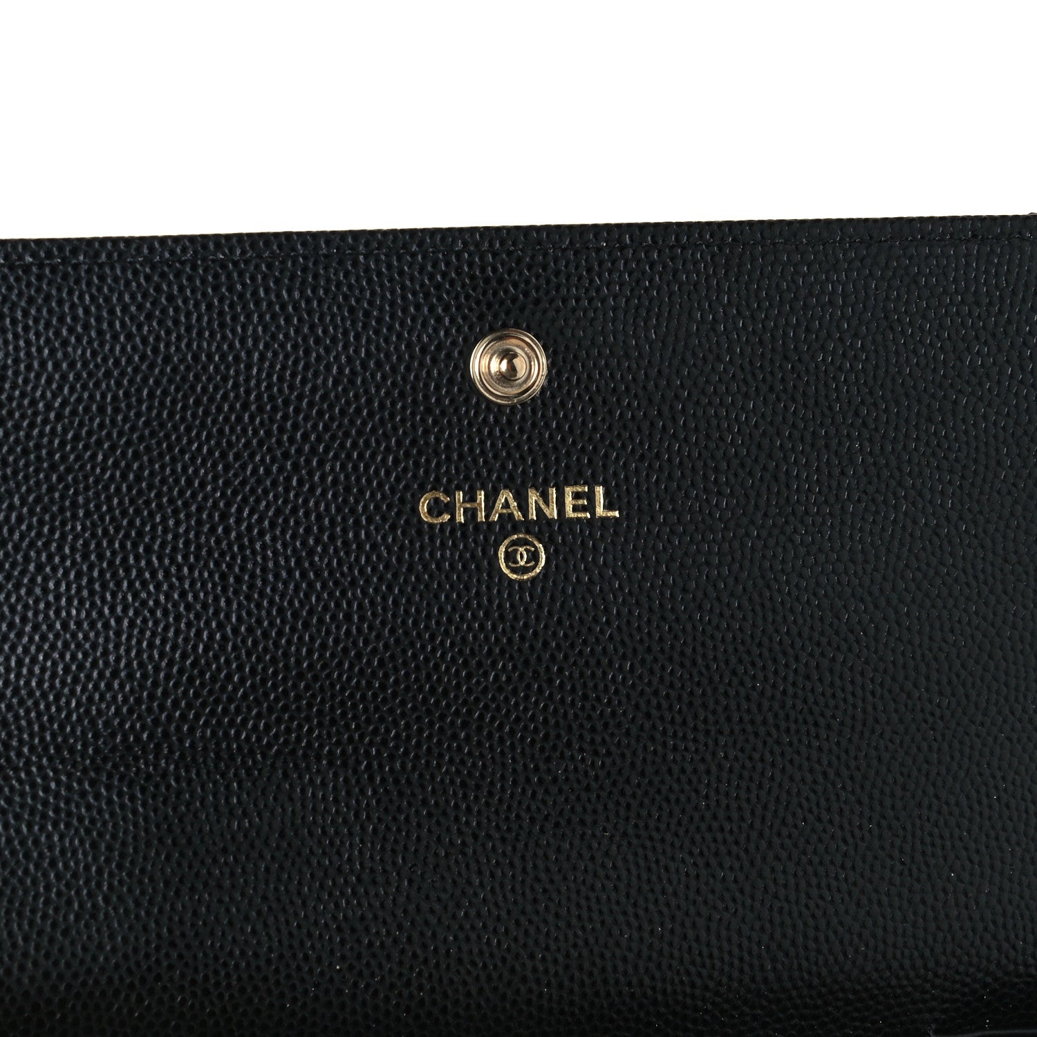 Chanel Caviar Quilted Crystal CC Large Gusset Flap Wallet Black 6 of 10