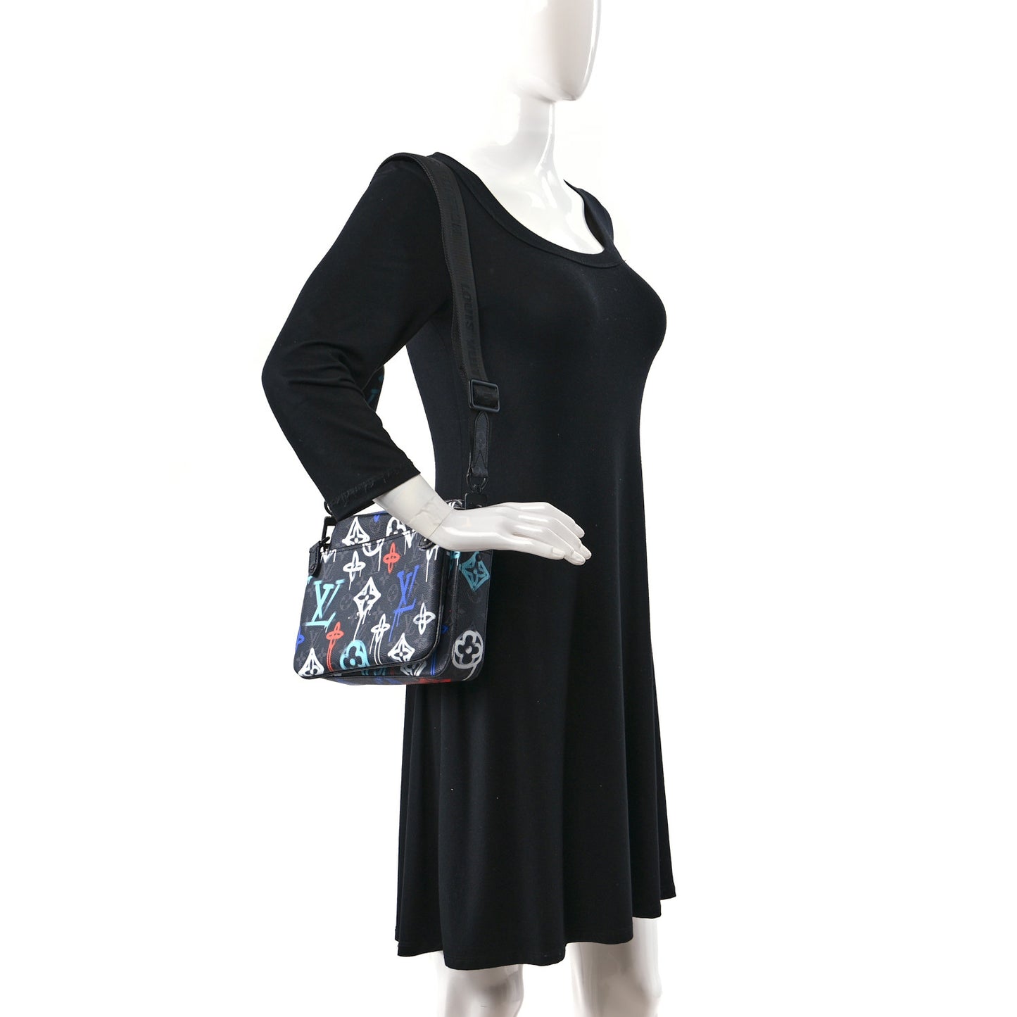 Monogram Eclipse LV Graffiti Trio Messenger Multicolor