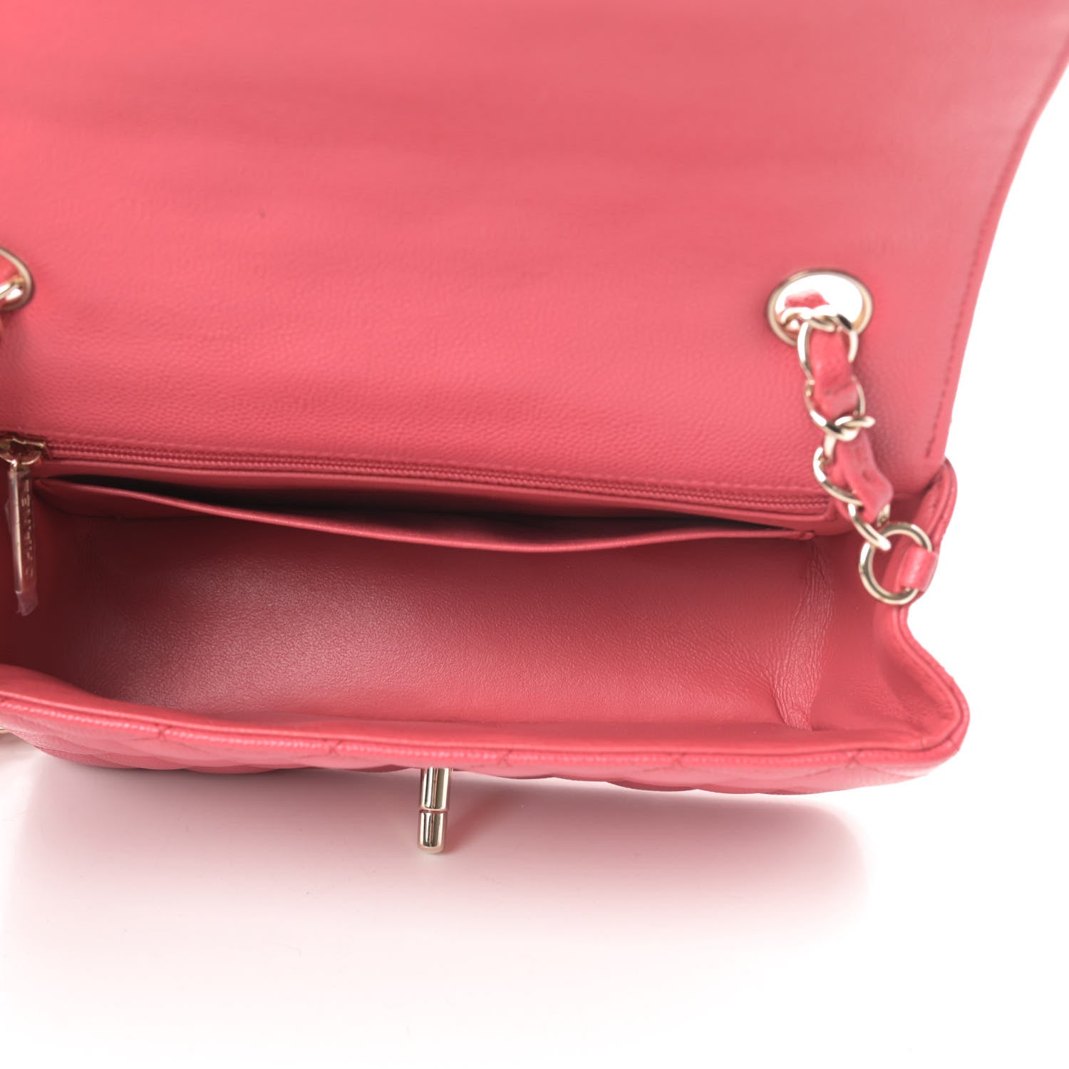 Chanel Caviar Quilted Mini Rectangular Flap Dark Pink 5 of 11
