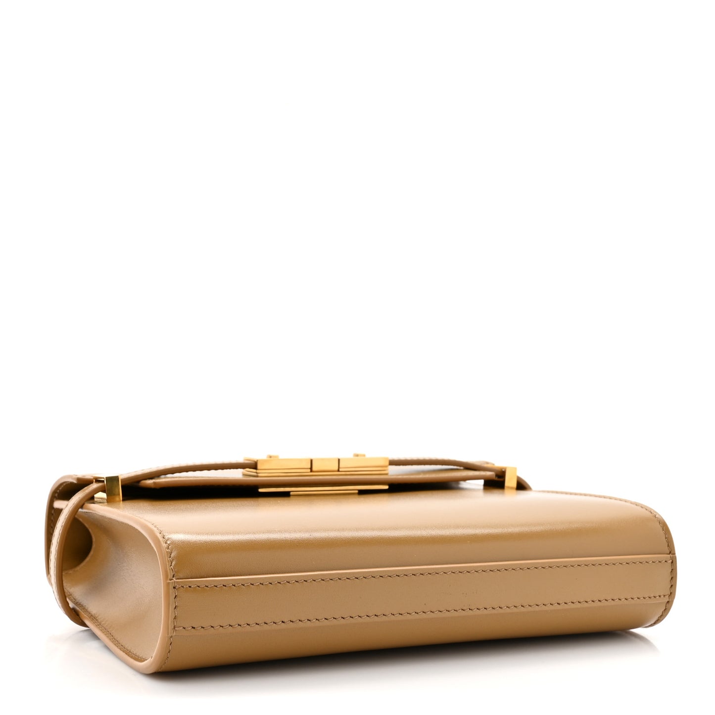Smooth Calfskin Mini Manhattan Shoulder Bag Natural Tan