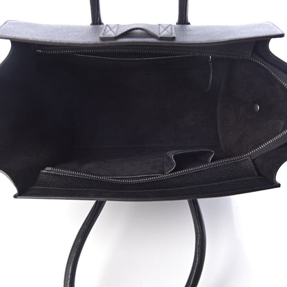 Celine Drummed Calfskin Mini Luggage Black 5 of 11