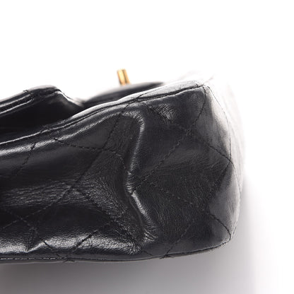 Chanel Lambskin Quilted Medium Double Flap Black 11 of 11