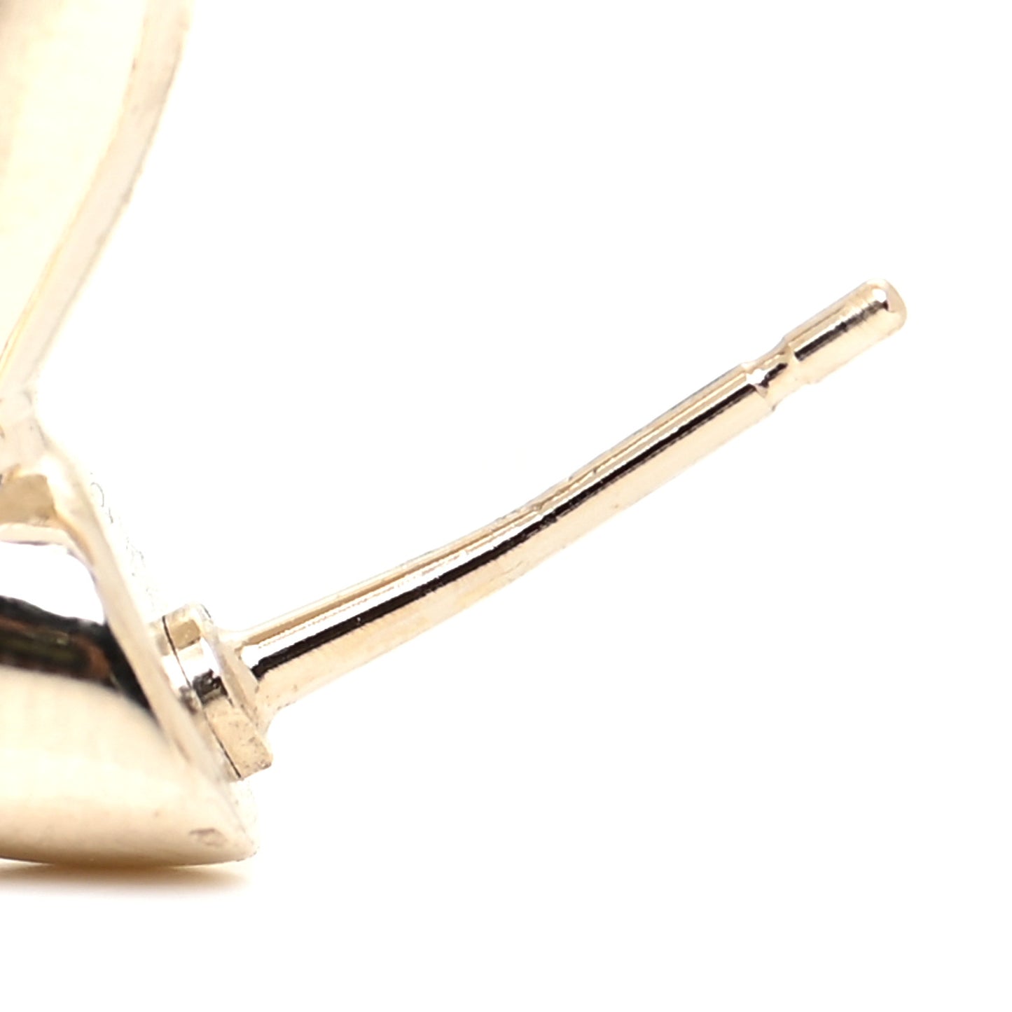 Metal Large CC Earrings Light Gold