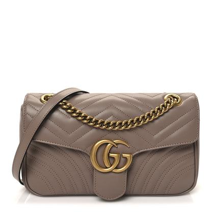 Gucci Calfskin Matelasse Small GG Marmont Shoulder Bag Porcelain Rose 1 of 10