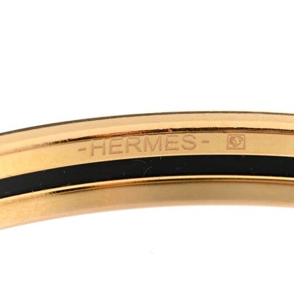 Hermes Enamel Uni Bangle 62 Black 4 of 5