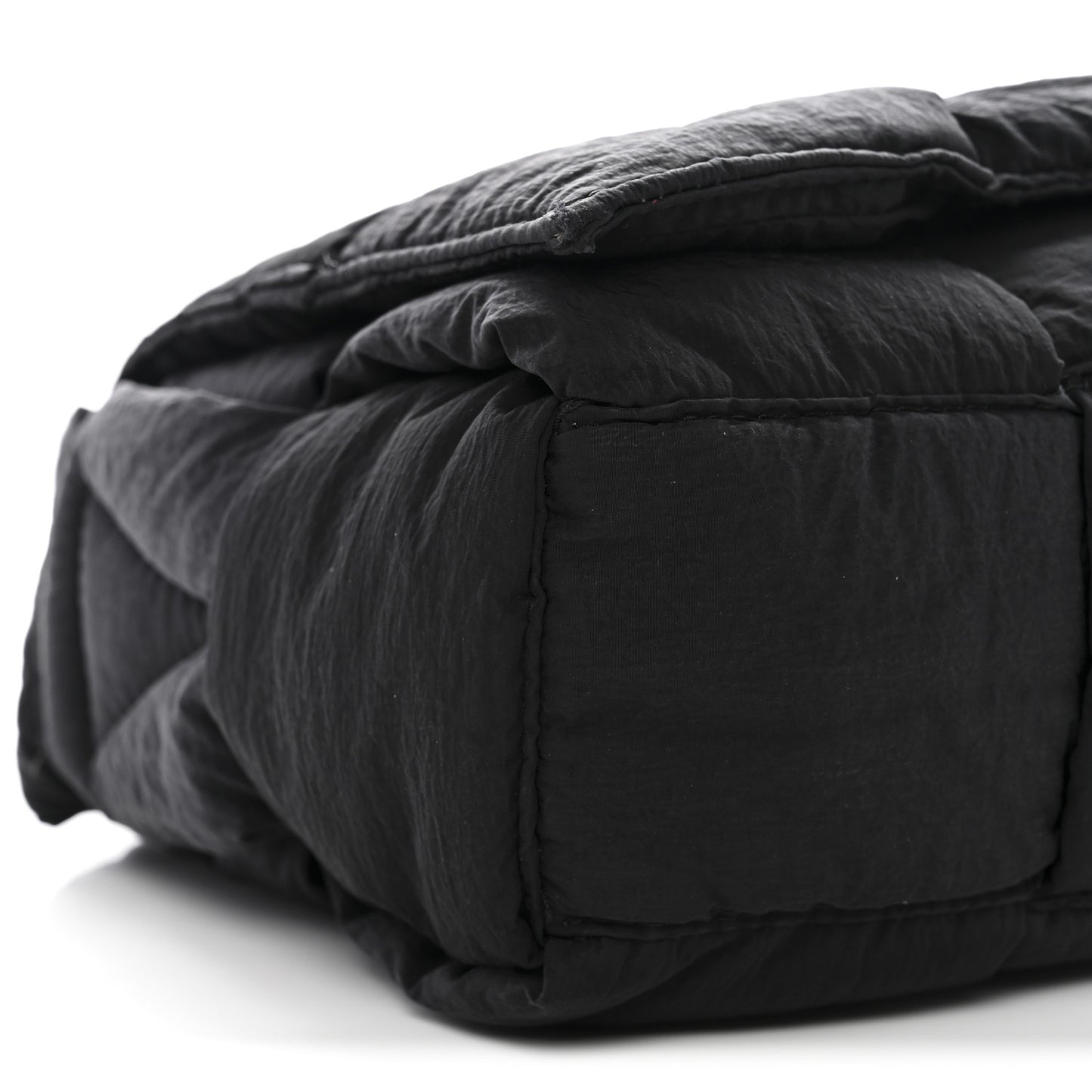 Nylon Intrecciato Padded Tech Cassette Bag Black