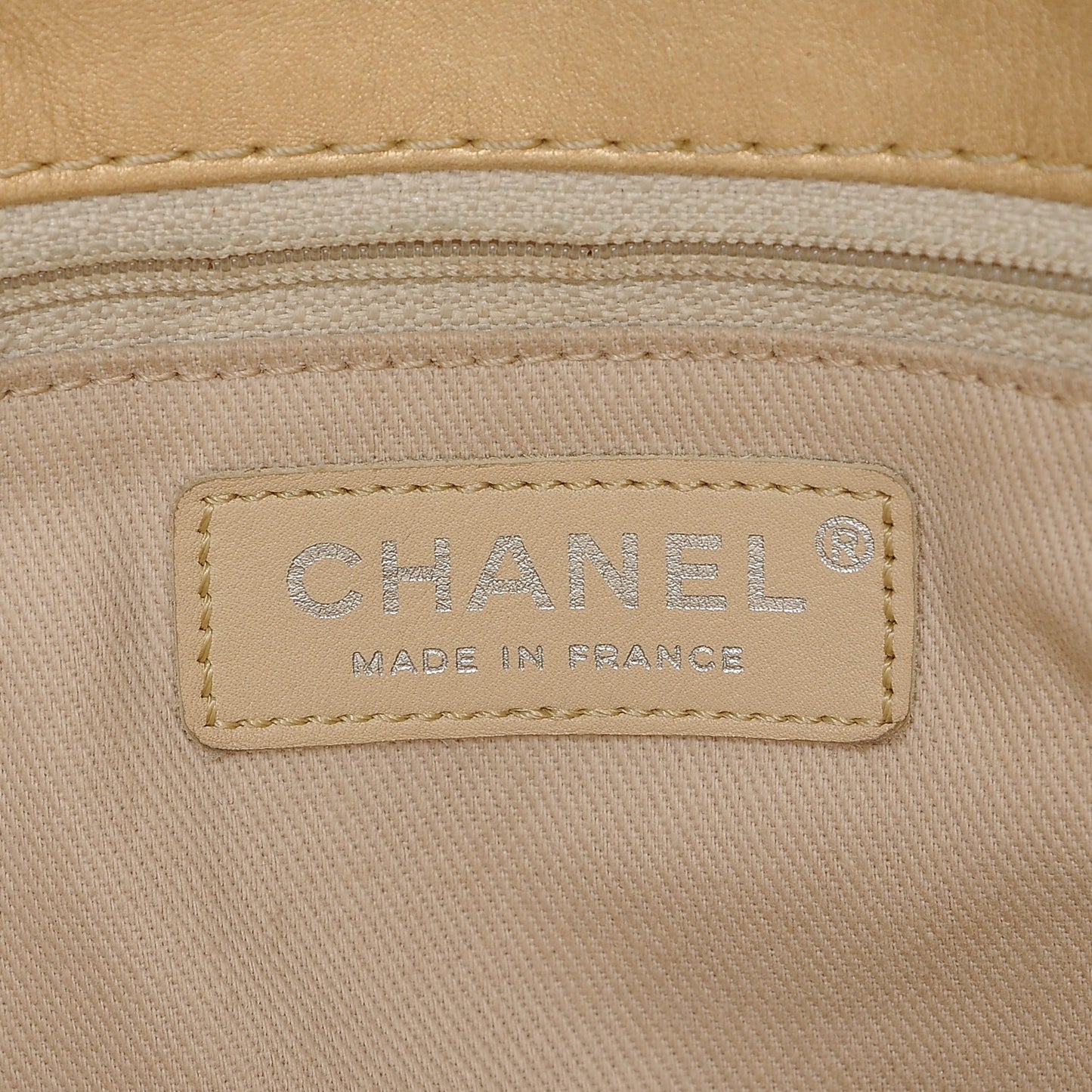 Metallic Aged Calfskin Small Shopping In Moscow Tote Gold
