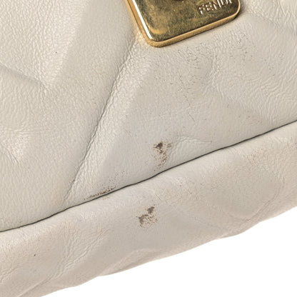 Fendi Nappa FF 1974 Embossed Mini Baguette White 10 of 13