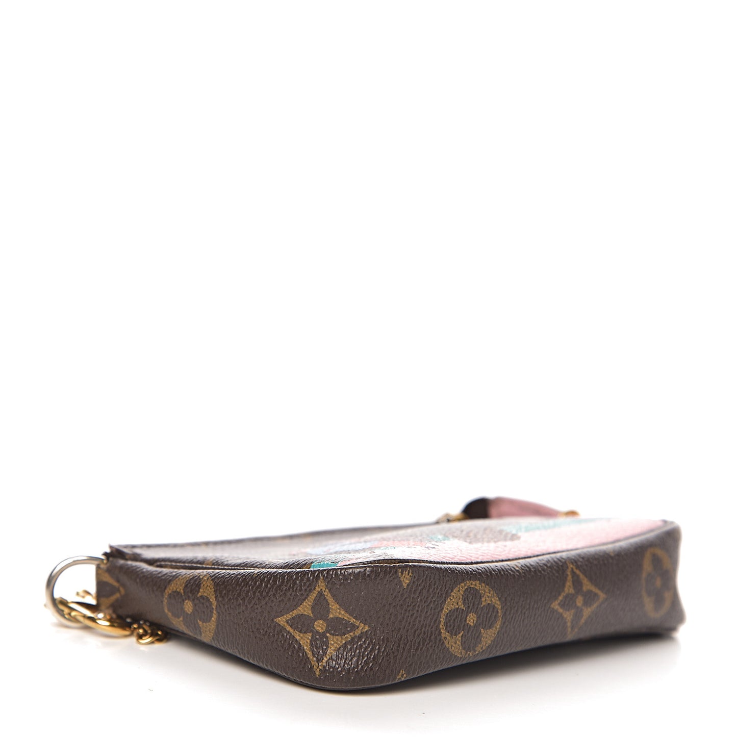 Monogram 2016 Christmas Animation Mini Pochette Accessories Rose Ballerine