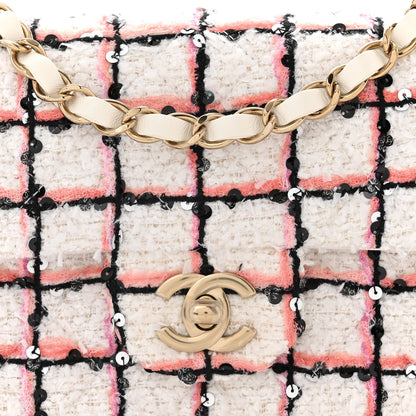 Chanel Tweed Quilted Mini Rectangular Flap White Multicolor 8 of 11