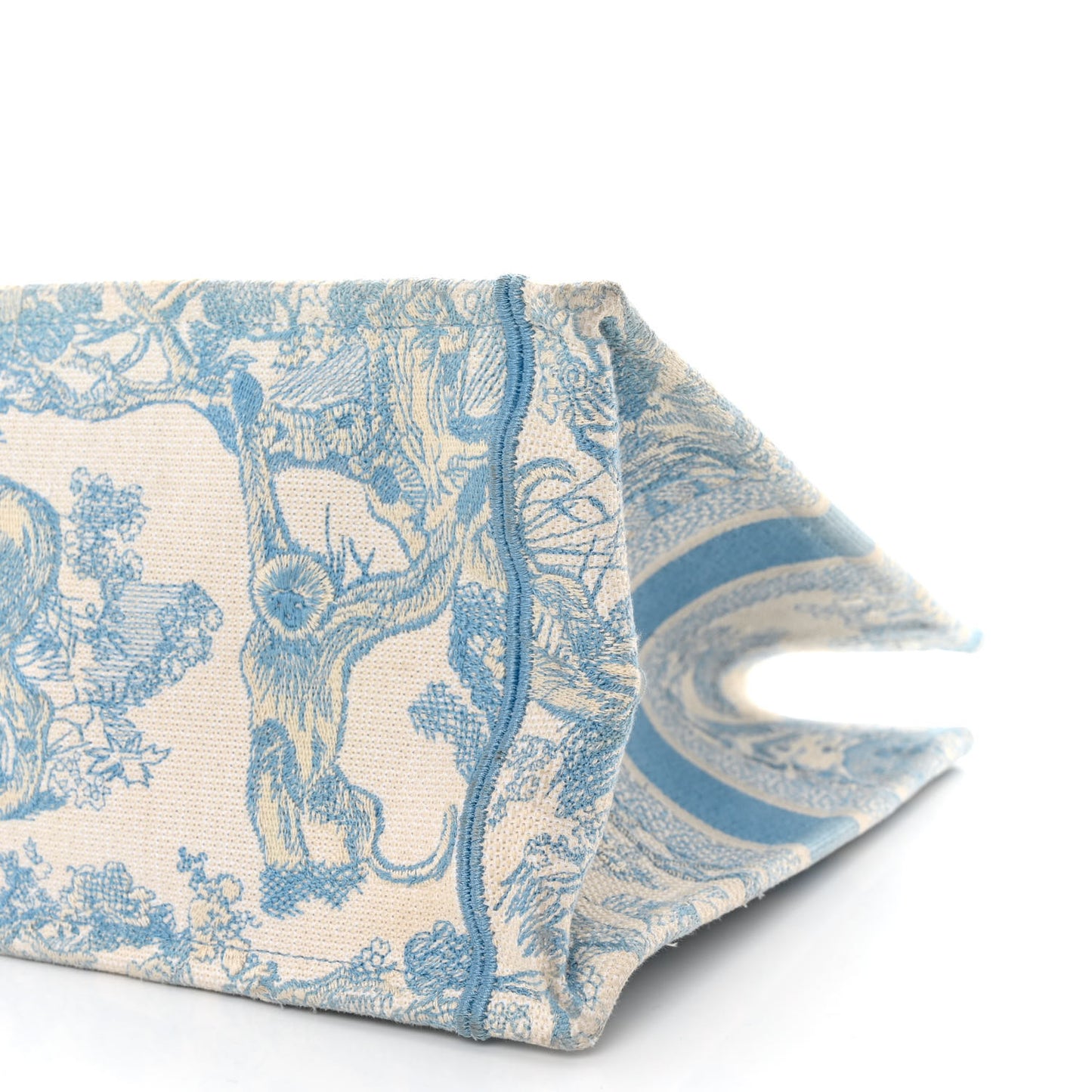 Canvas Embroidered Medium Dioriviera Toile De Jouy Book Tote Light Blue