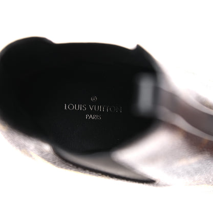 Louis Vuitton X LOL Calfskin Monogram Star Trail Ankle Boots 35 Gold Silver 7 of 9