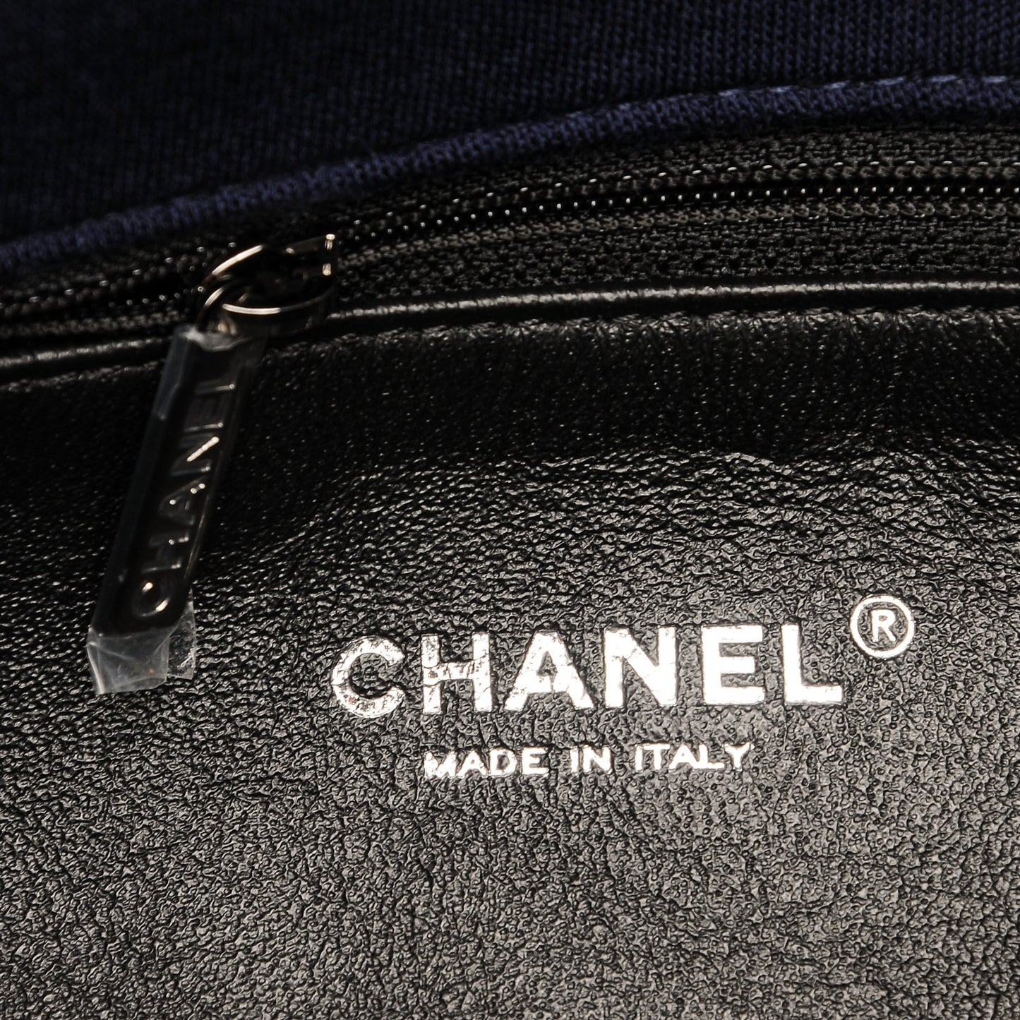 Jersey Tweed Quilted Small Flap Navy