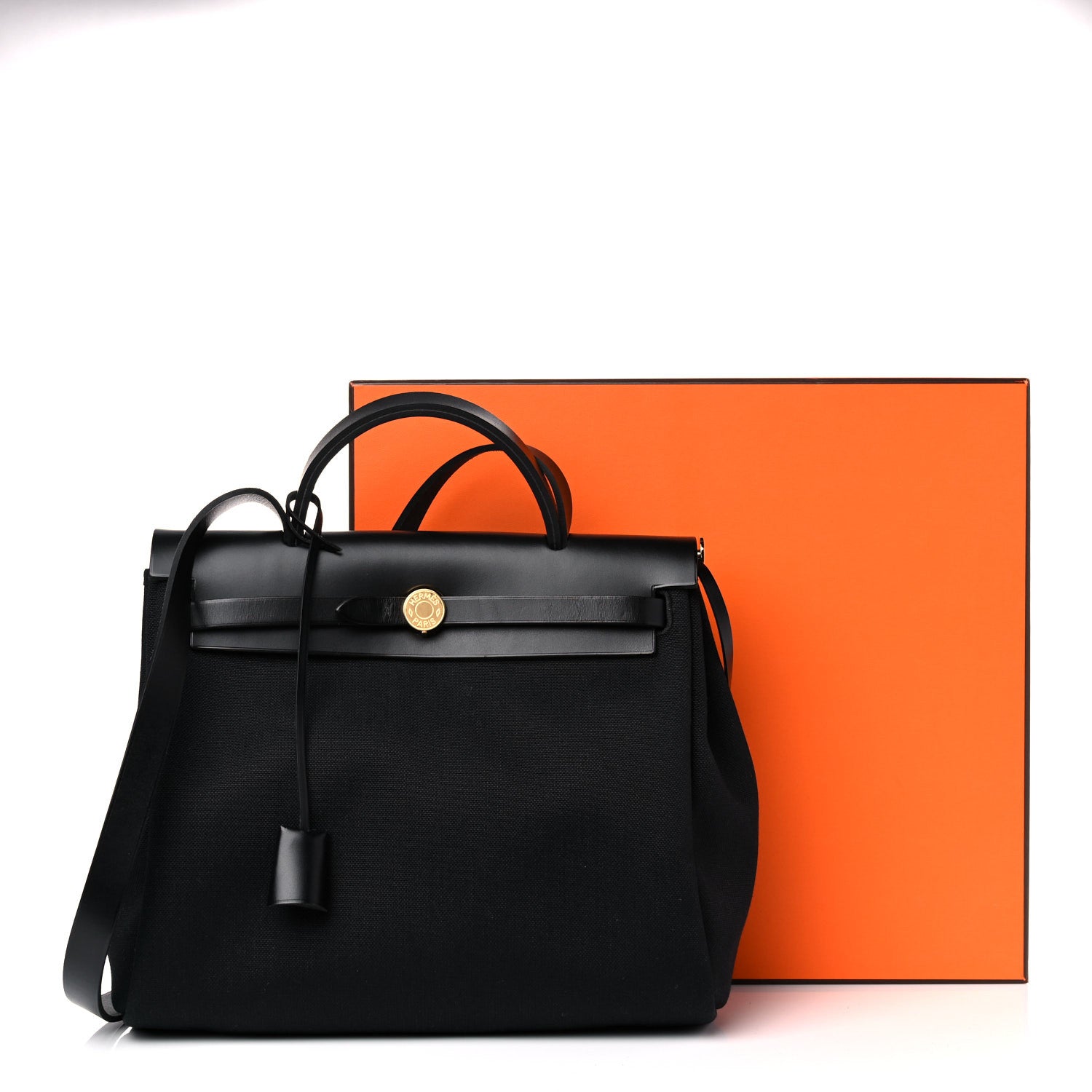 Hermes Military Toile Vache Hunter Herbag Zip PM 31 Black 17 of 17