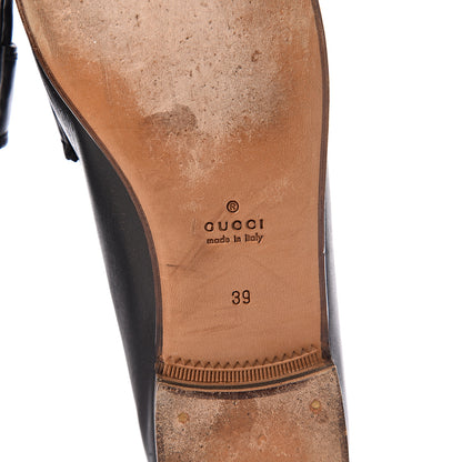 Gucci Calfskin Web Womens 1953 Horsebit Loafers 39 Black 7 of 11
