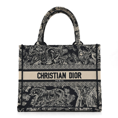 Christian Dior Canvas Embroidered Small Dioriviera Toile De Jouy Book Tote Blue 1 of 10
