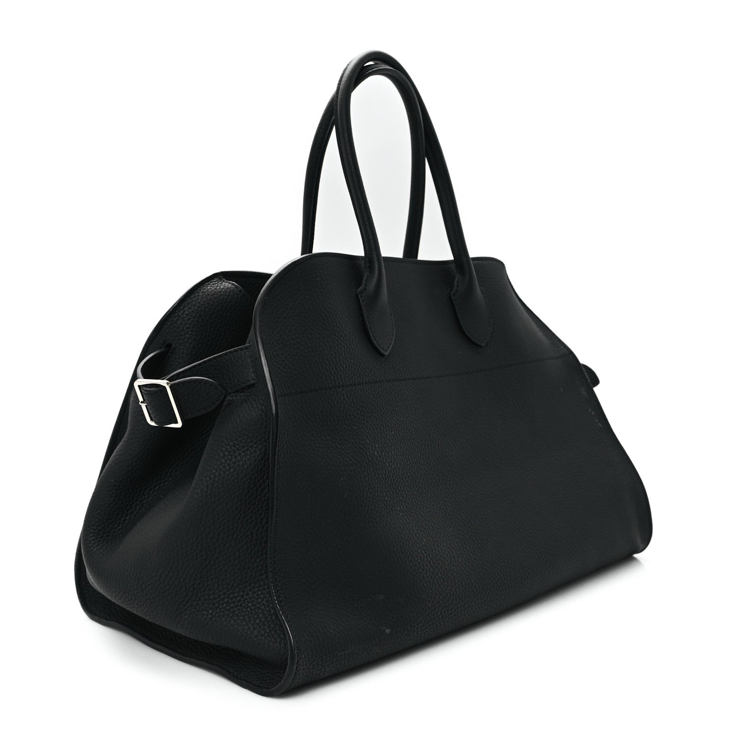 Matte Grained Calfskin Soft Margaux 15 Black