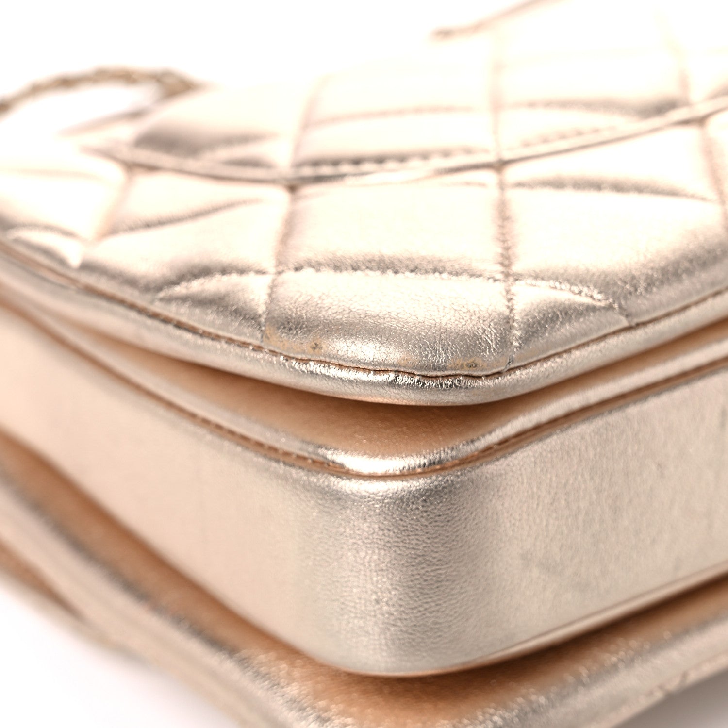 Chanel Metallic Lambskin Quilted Small Trendy CC Flap Dual Handle Bag Gold 10 of 17