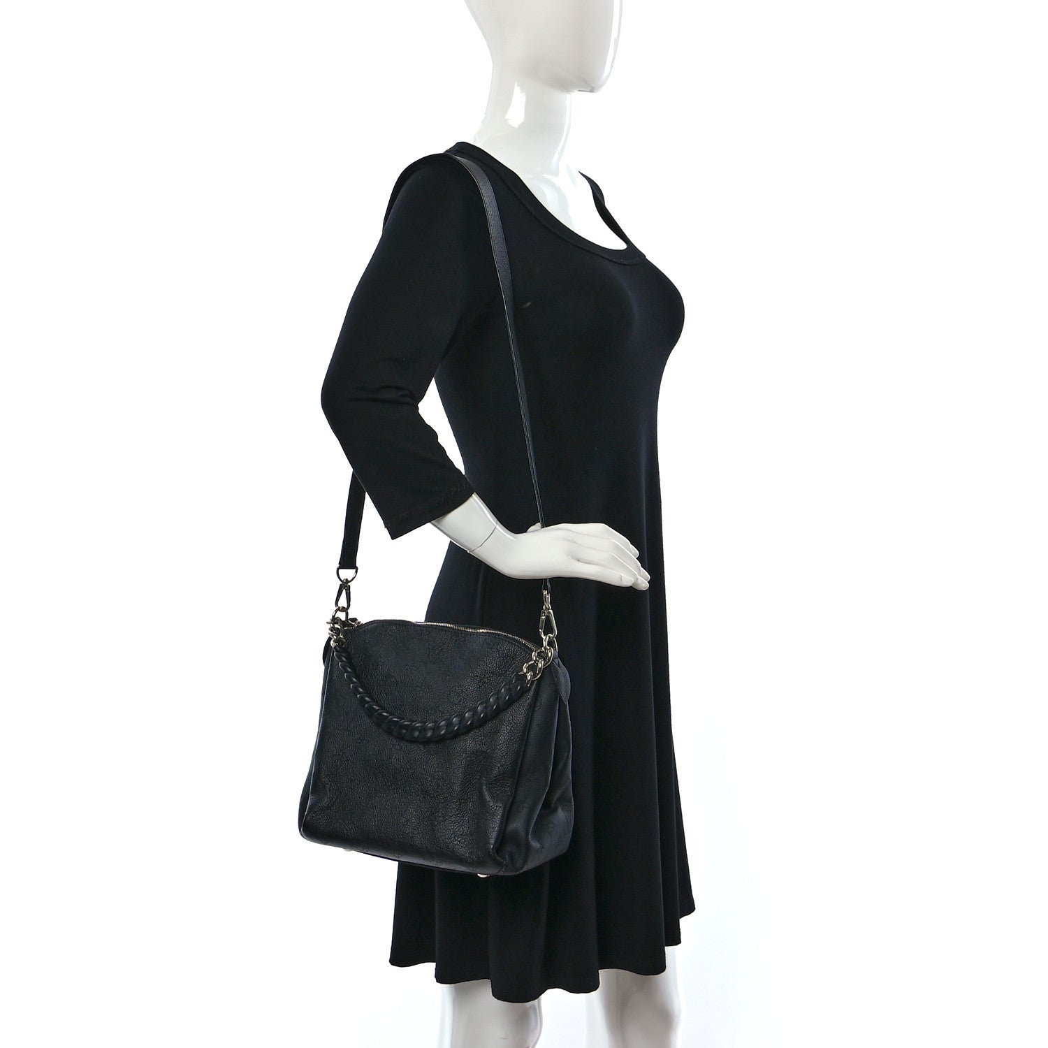 Louis Vuitton Mahina Babylone Chain BB Black 2 of 11